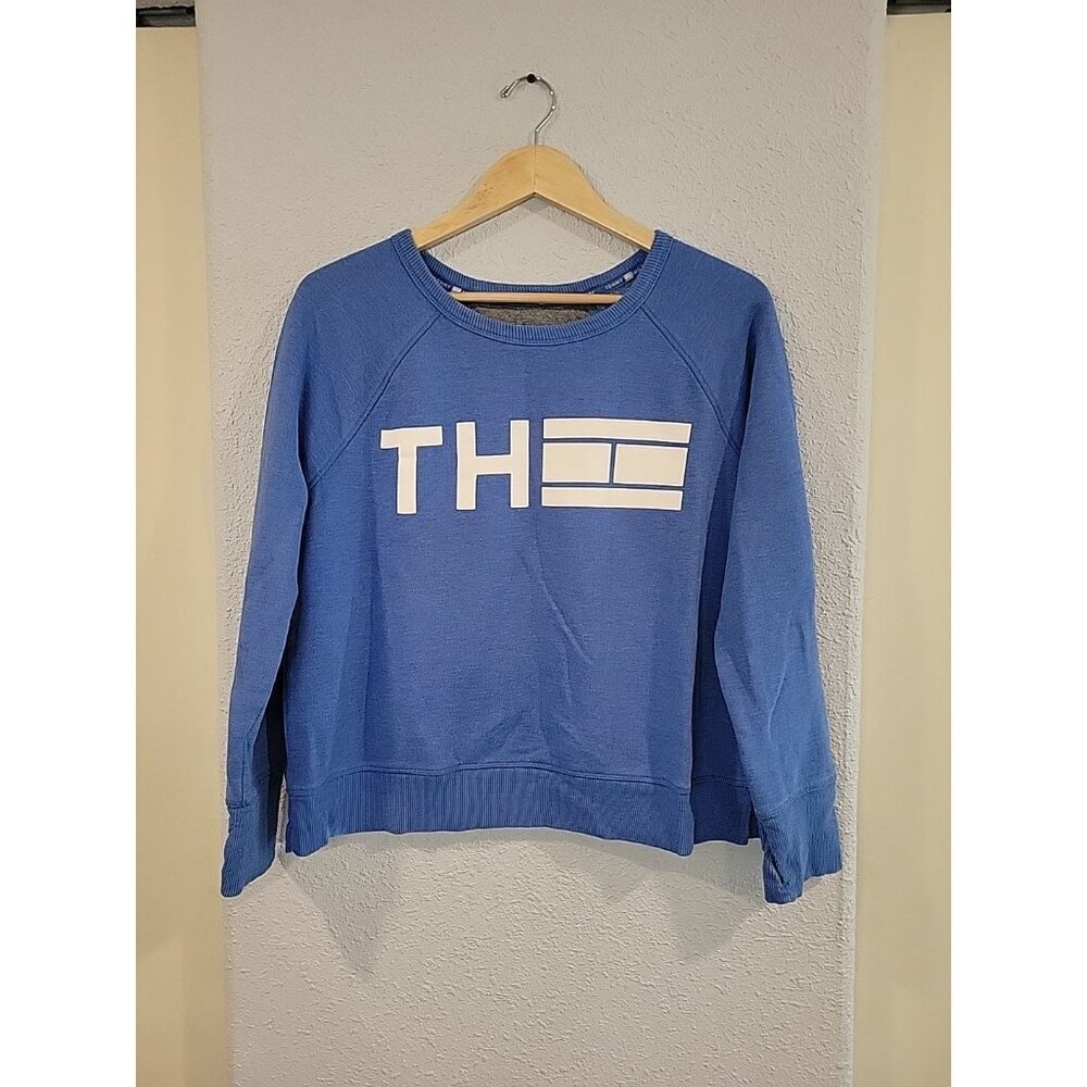 Girls Tommy‎ Hilfiger Sport Crew Neck Sweater Pyllover Blue Sz XL